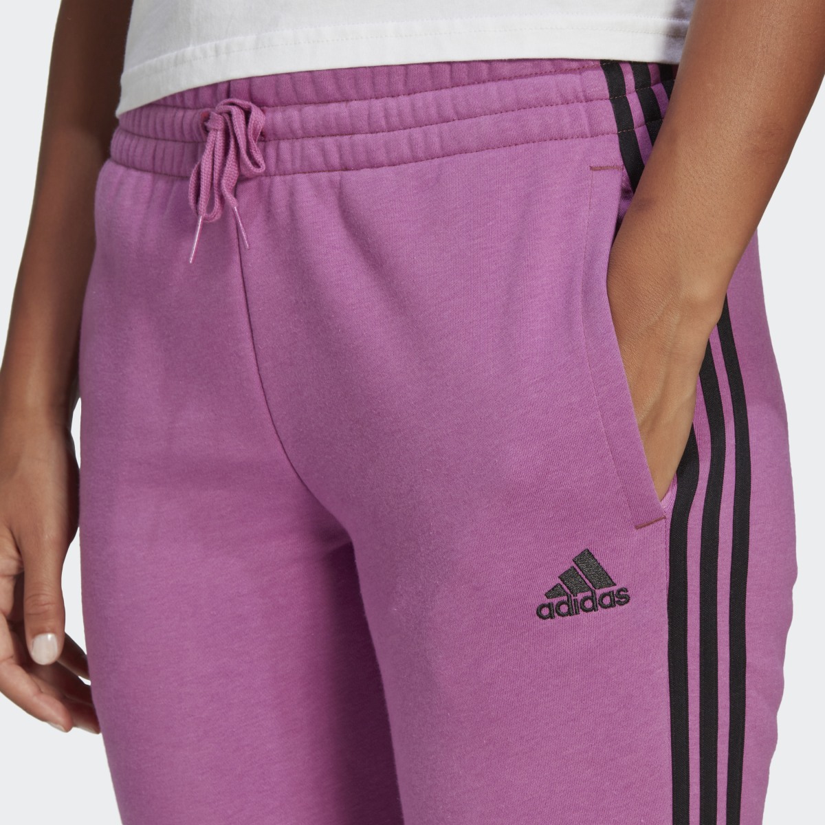 Adidas Essentials Fleece 3-Stripes Pants. 5