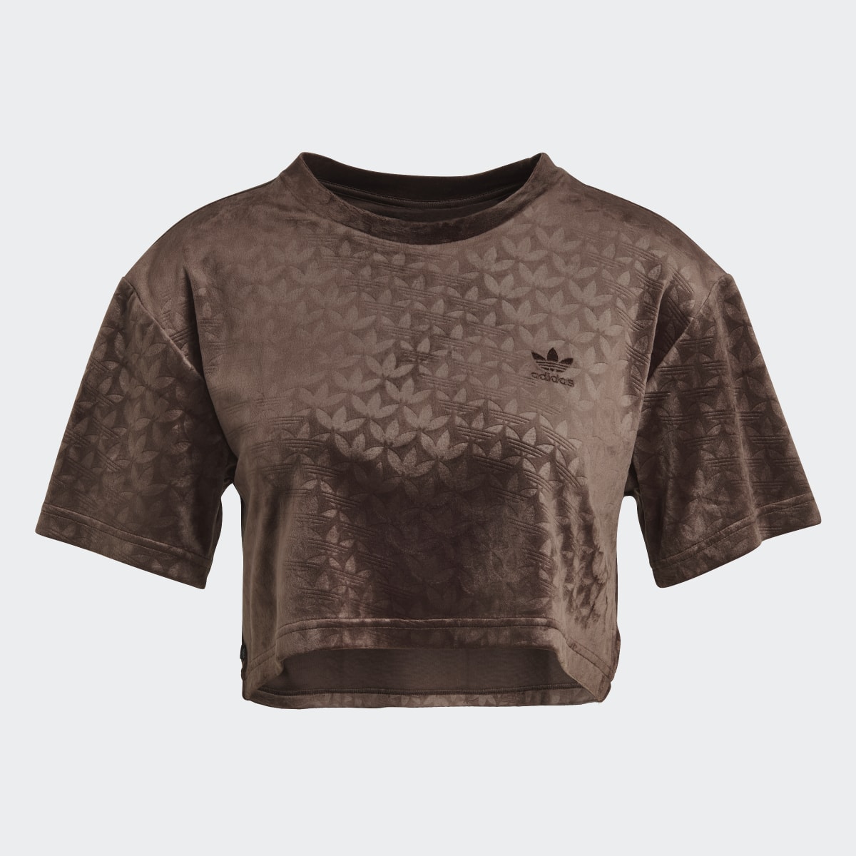 Adidas Crop Velvet Embossed Monogram Tee. 6