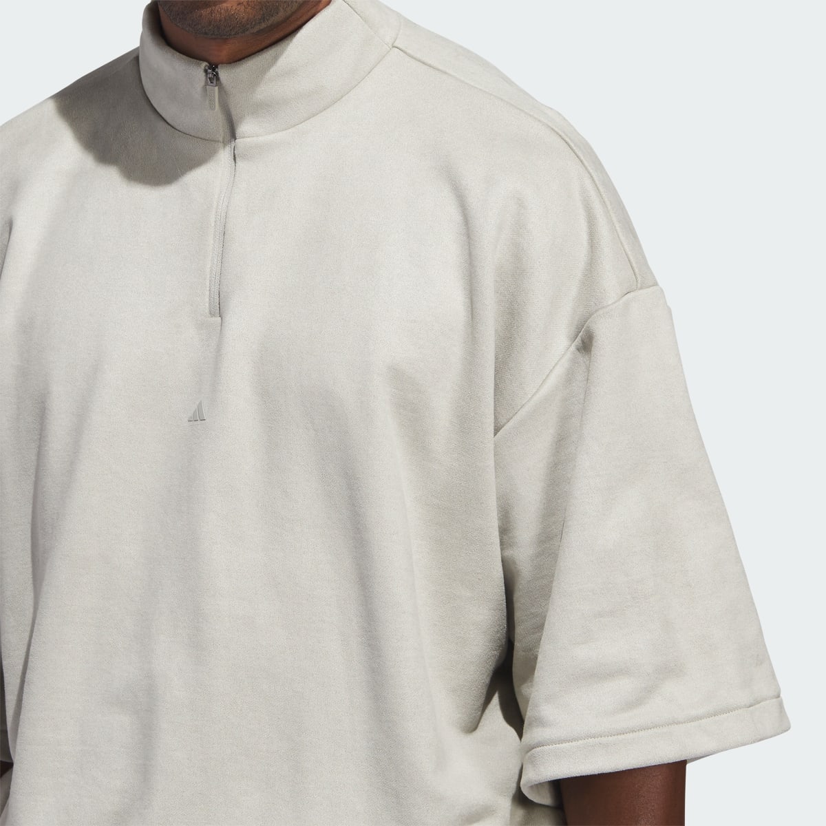 Adidas Sweat-shirt demi-zip 3/4 Basketball Suede. 6