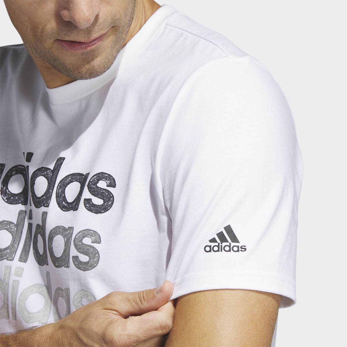 Adidas Multi Linear Sportswear Graphic Tee (Short Sleeve). 6