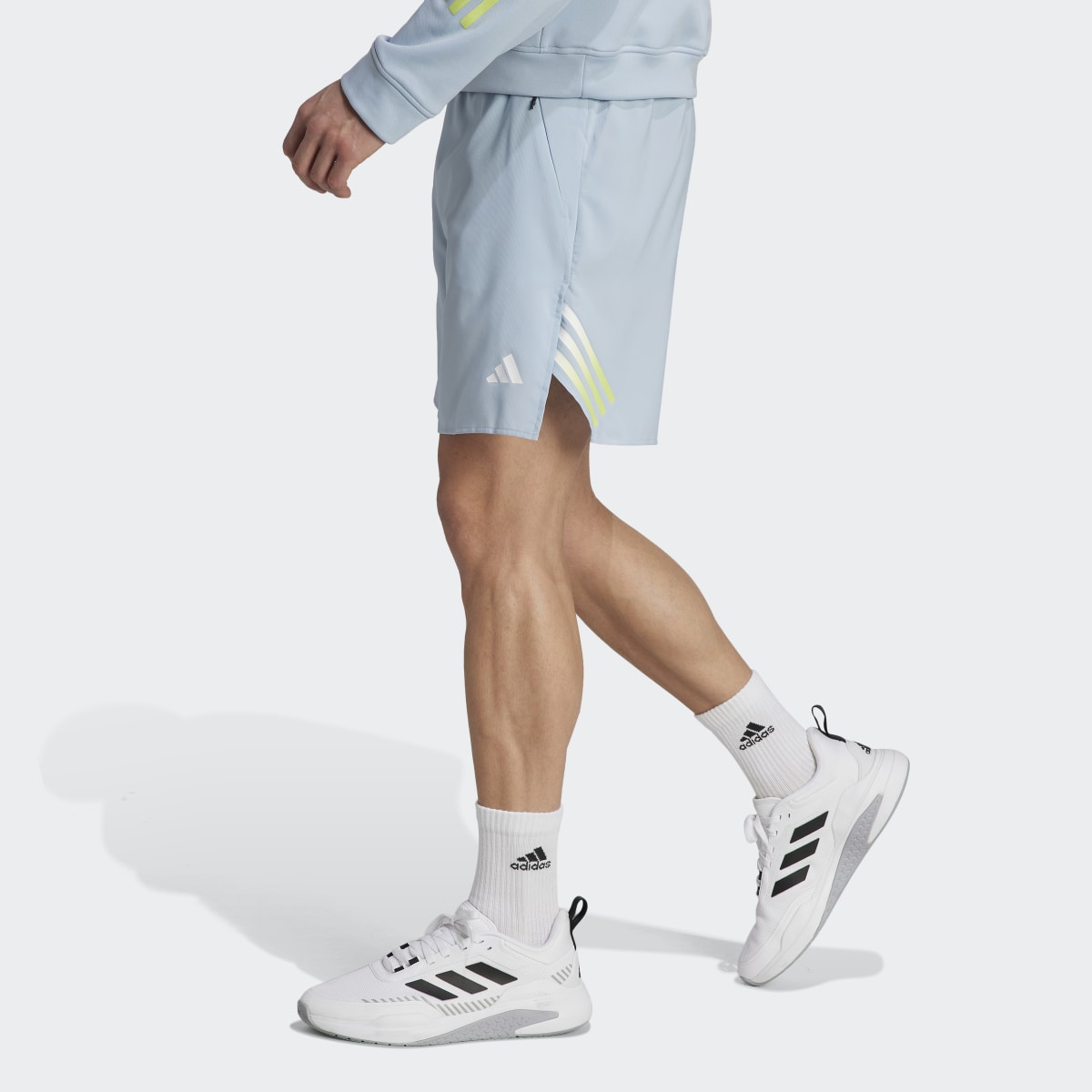 adidas 3 stripe training shorts mens