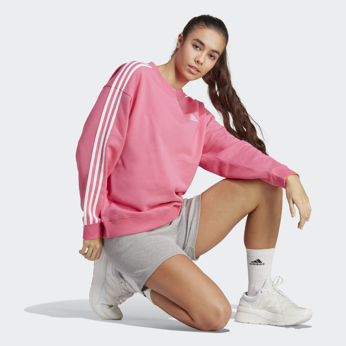 Adidas Essentials 3-Stripes Sweatshirt. 4
