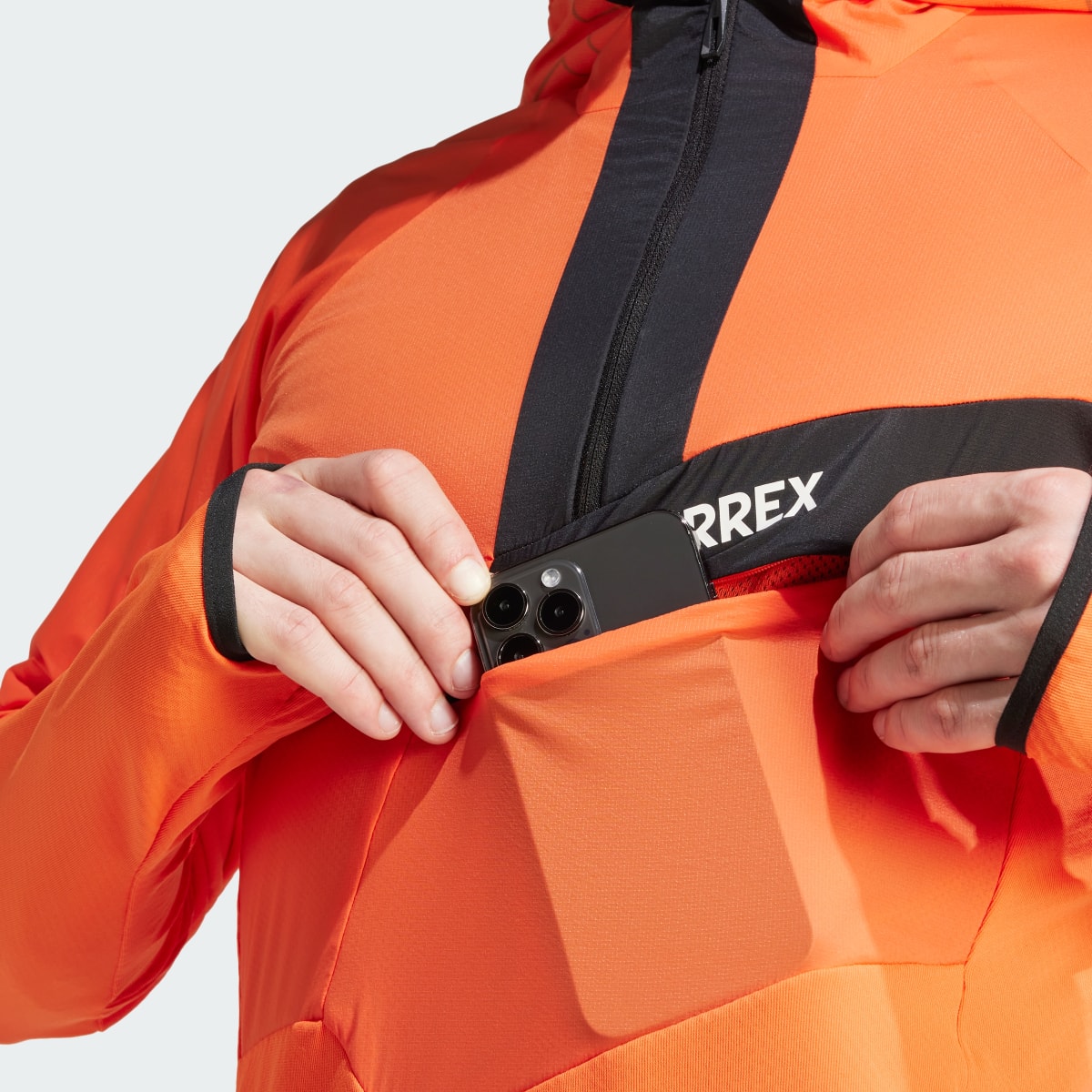 Adidas TERREX Techrock Ultralight 1/2-Zip Hooded Fleece Jacket. 5