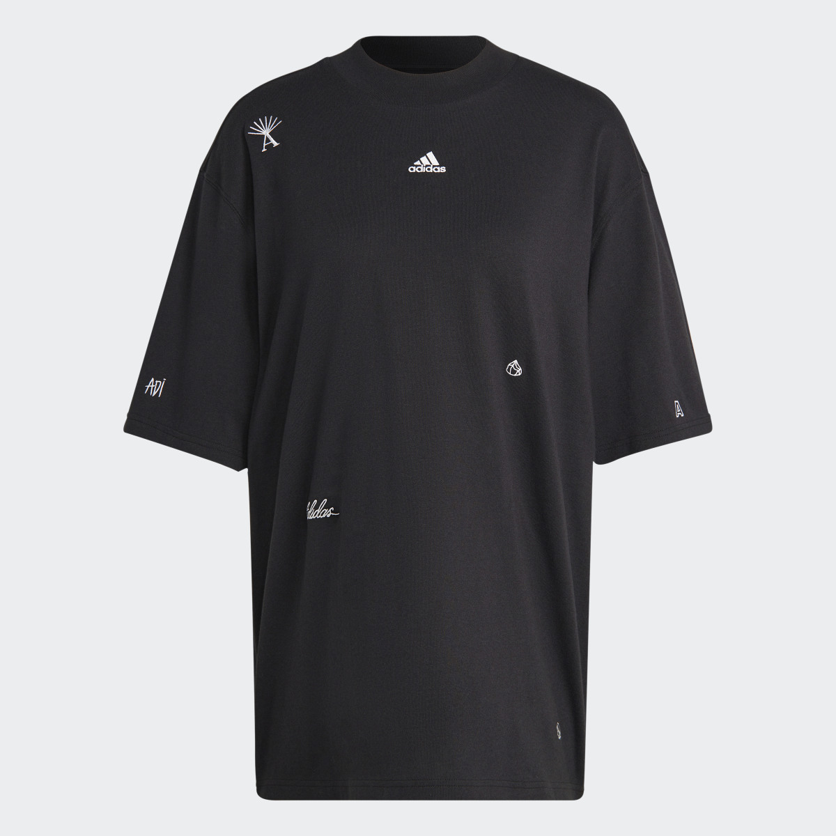 Adidas Playera Muy Holgada con Estampado inspirado en Cristales Sanadores. 6