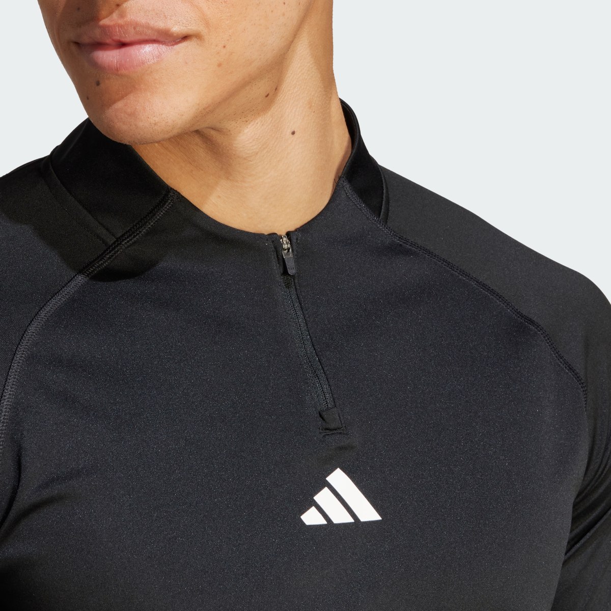 Adidas Gym Heat Quarter-Zip Long Sleeve Tee. 6