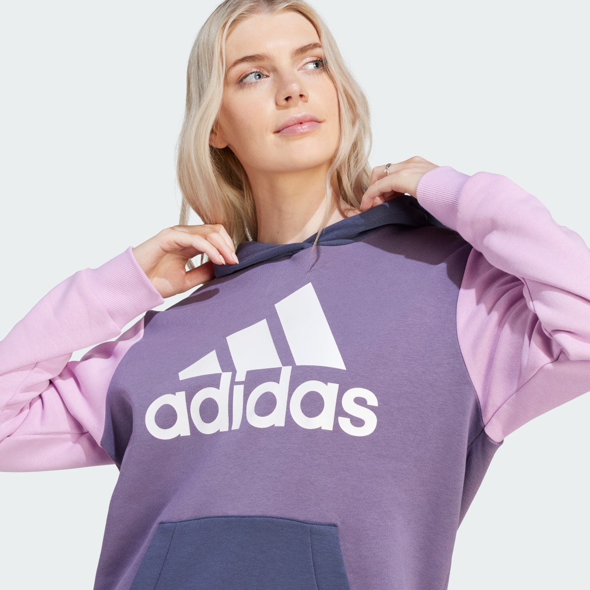 Adidas Essentials Logo Boyfriend Fleece Hoodie. 6