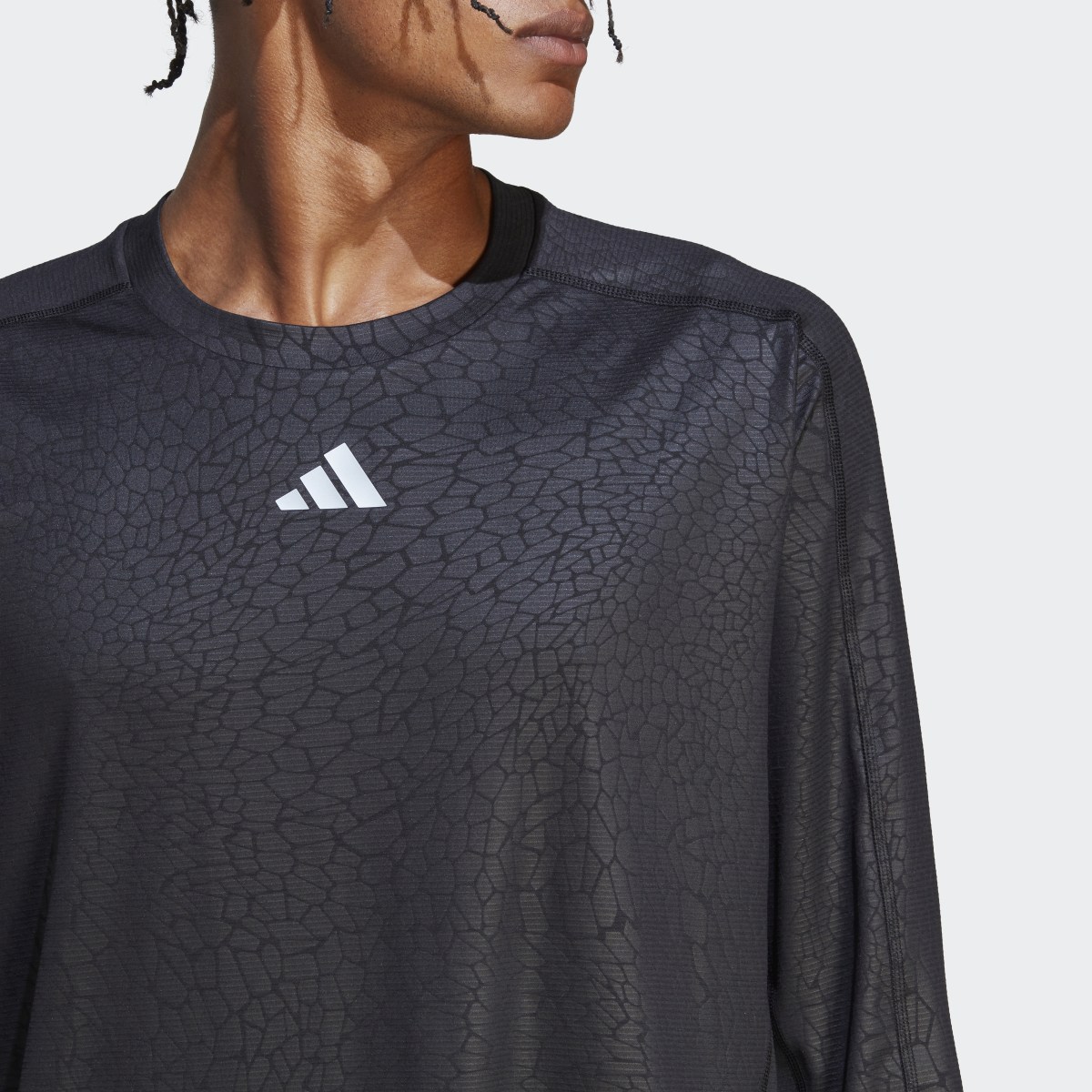 Adidas Workout PU Print Long-Sleeve Top. 6