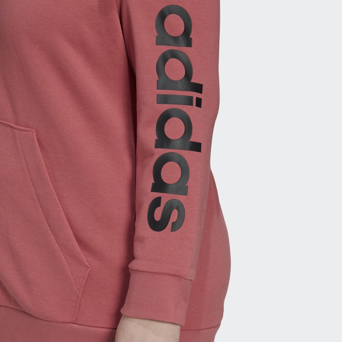 Adidas Essentials Logo Full-Zip Hoodie (Plus Size). 7