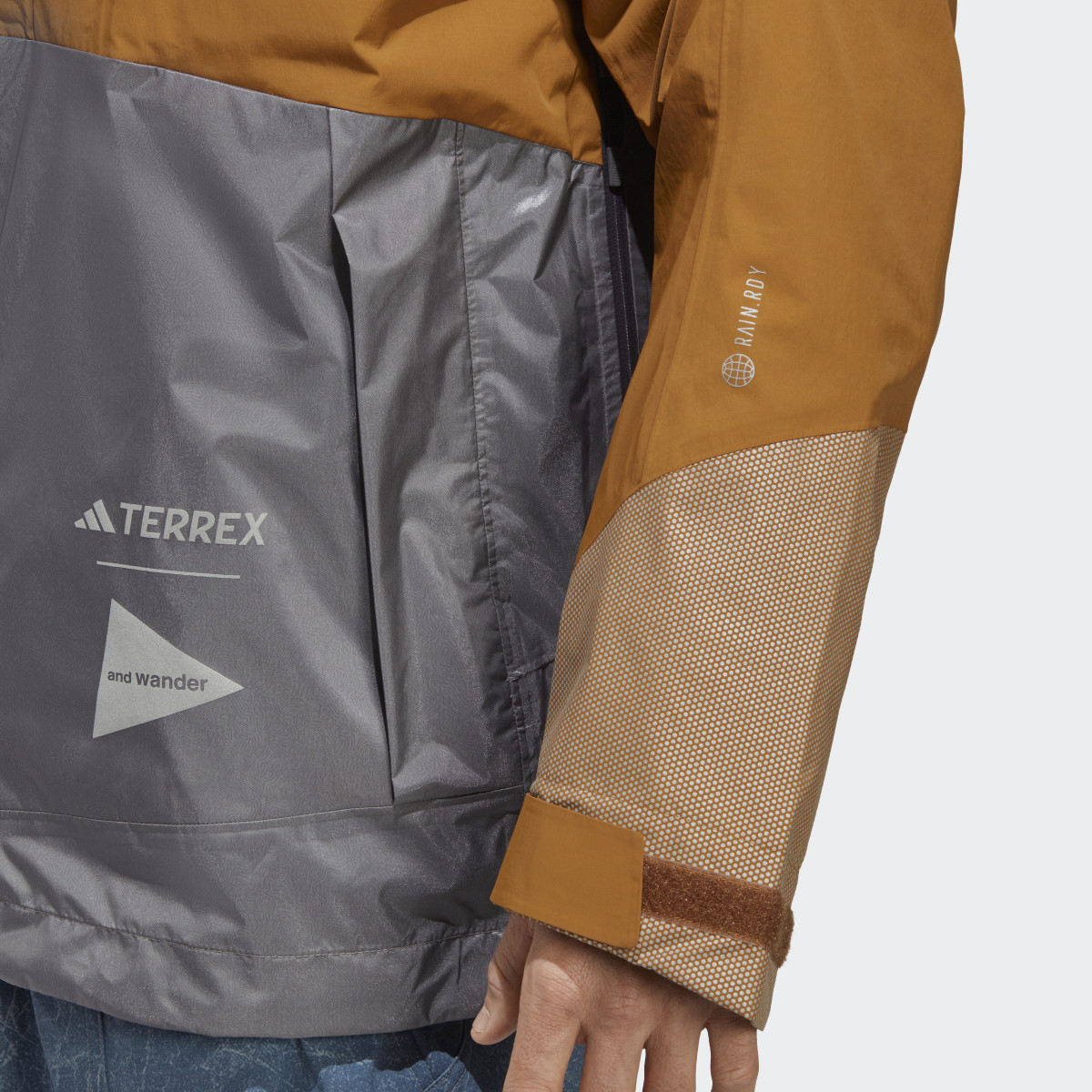 Adidas Terrex + and wander Xploric RAIN.RDY Jacket. 8