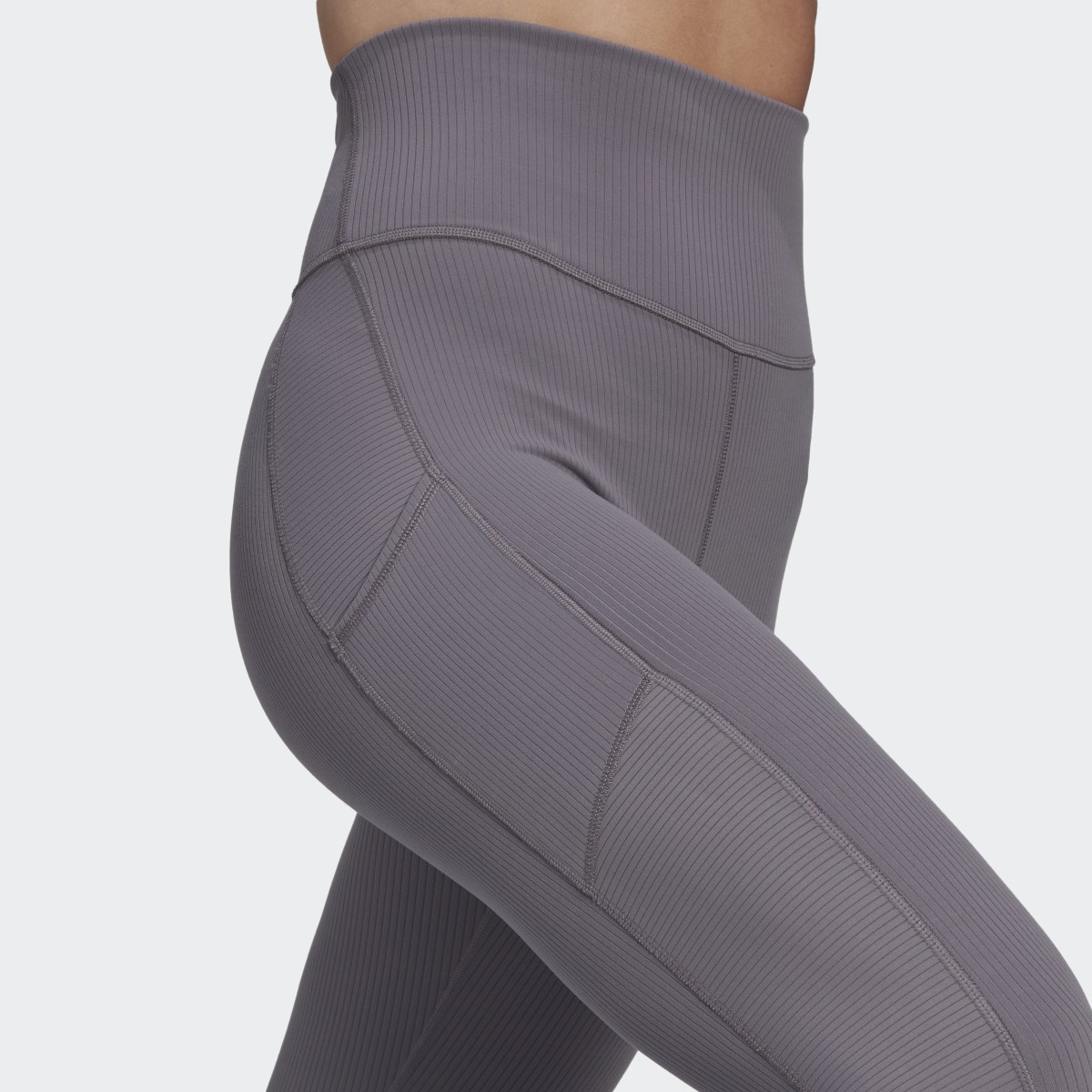 Adidas Yoga Studio Luxe Wind Super-High-Waisted Rib Leggings. 6