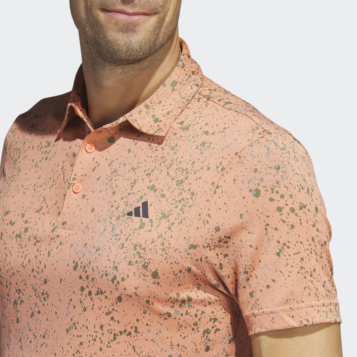 Adidas Jacquard Golf Polo Shirt. 6