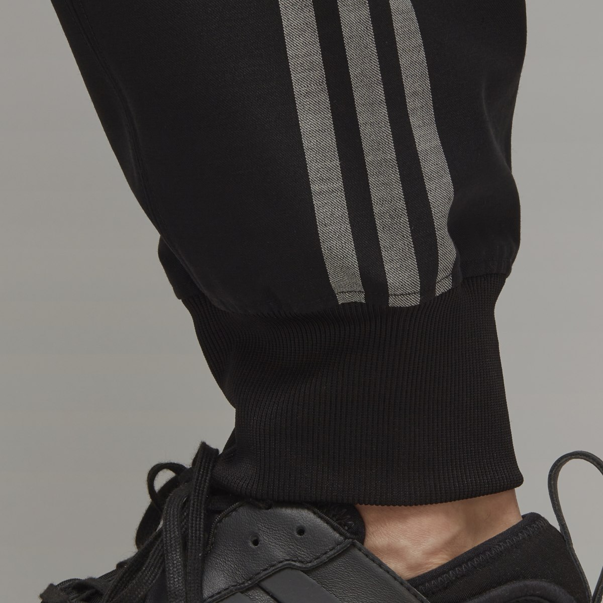 Adidas Y-3 3-Stripes Refined Wool Cuffed Joggers. 8
