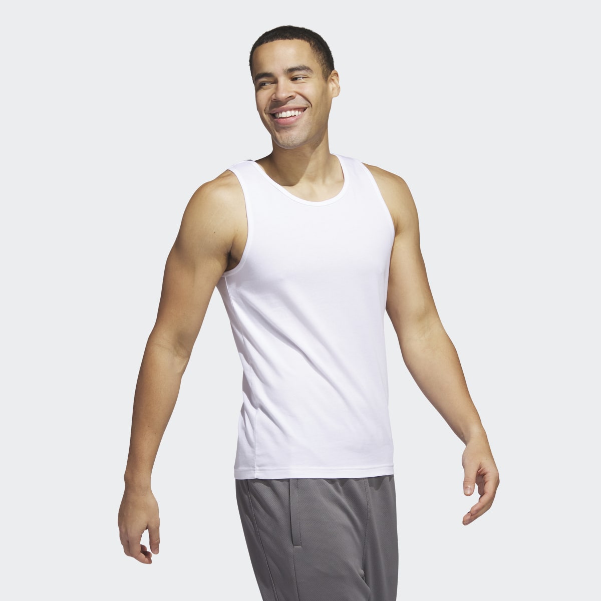 Adidas Stretch Cotton Ribbed Tank Top 2-Pack. 4
