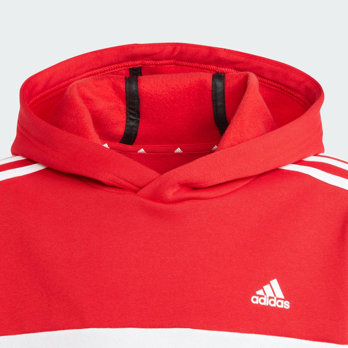 Adidas Camisola com Capuz em Fleece 3-Stripes Tiberio — Criança. 7