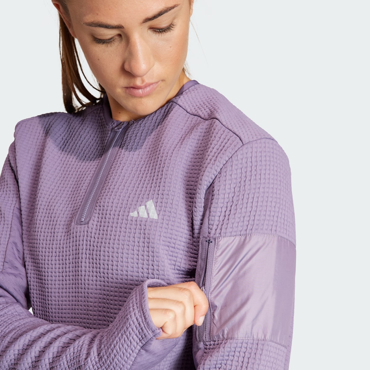 Adidas Ultimate Conquer the Elements COLD.RDY Half-Zip Running Long-sleeve Top. 7