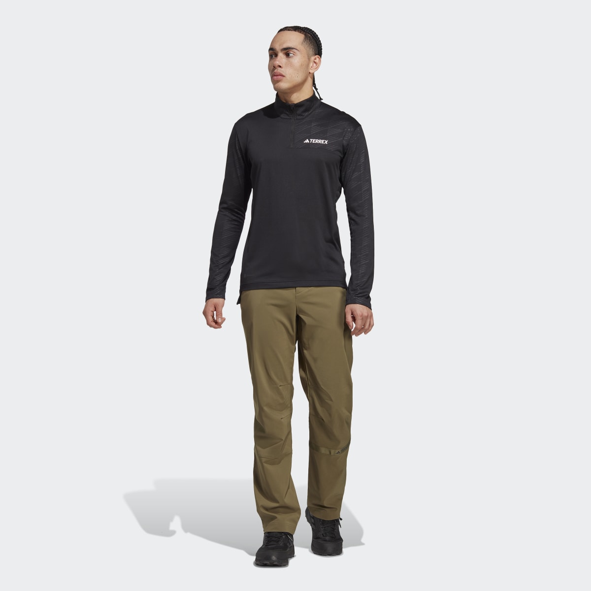 Adidas T-shirt manches longues à demi-zip Terrex Multi. 6