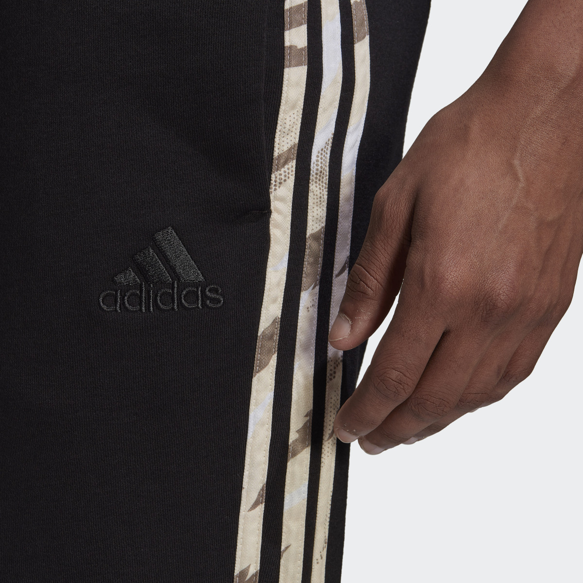 Adidas Essentials French Terry Camo Print Joggers. 5