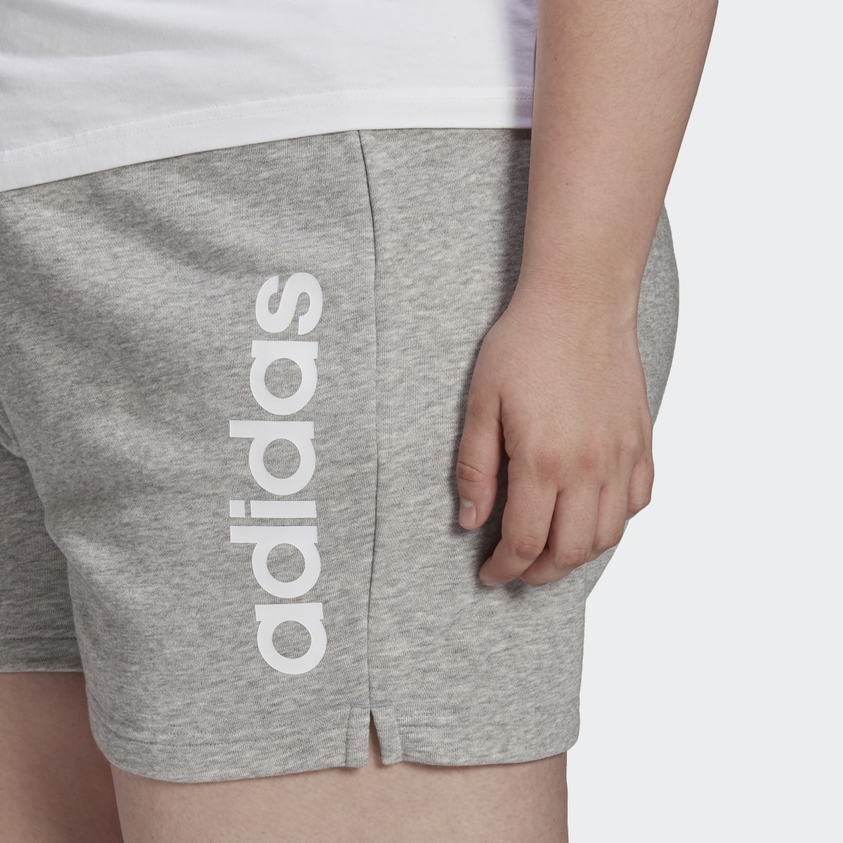 Adidas Essentials Slim Logo Shorts (Plus Size). 5