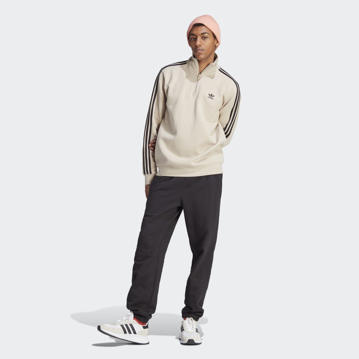 Adidas Adicolor Classics 3-Stripes Half-Zip Sweatshirt. 4