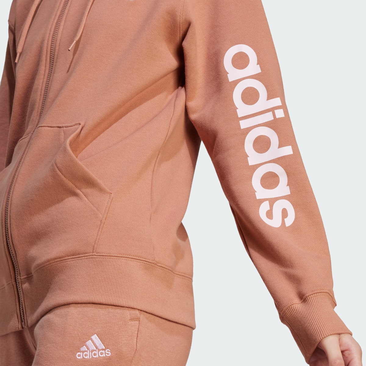 Adidas Buzo con Capucha Essentials Linear Felpa Francesa. 7