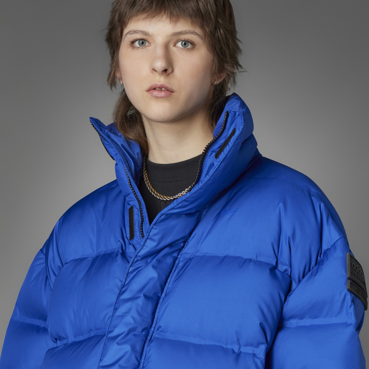 Adidas Blue Version Oversized Down Puffer Jacket. 7