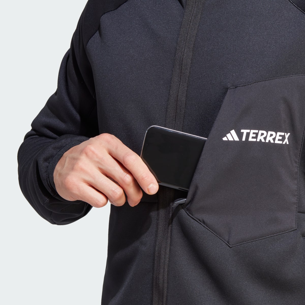 Adidas Terrex Xperior Medium Fleece Hooded Jacket. 9
