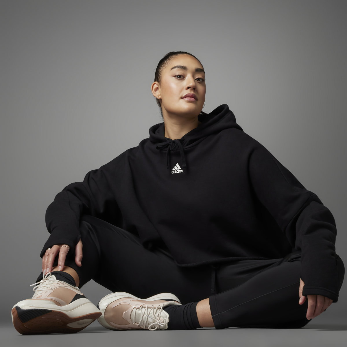 Adidas Collective Power Cropped Hoodie – Große Größen. 7