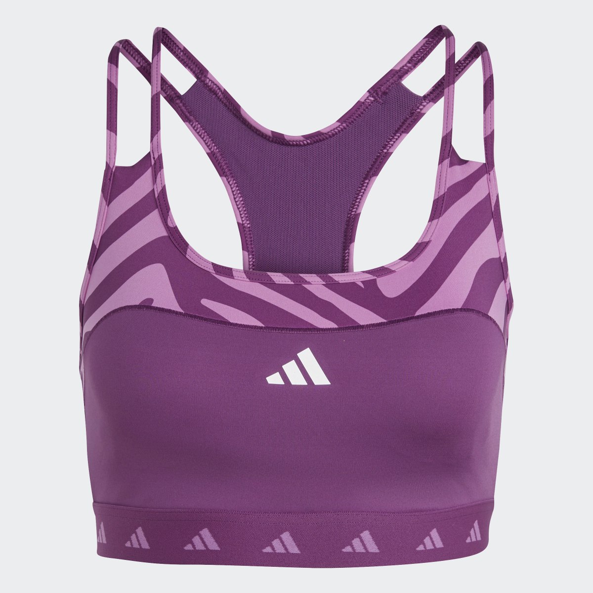 Adidas Top Deportivo Hyperglam Techfit Zebra Soporte Medio. 5