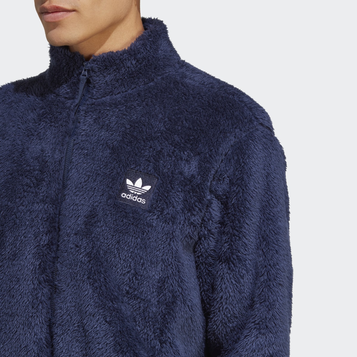 Adidas Essentials+ Fluffy Fleece Track Top. 6