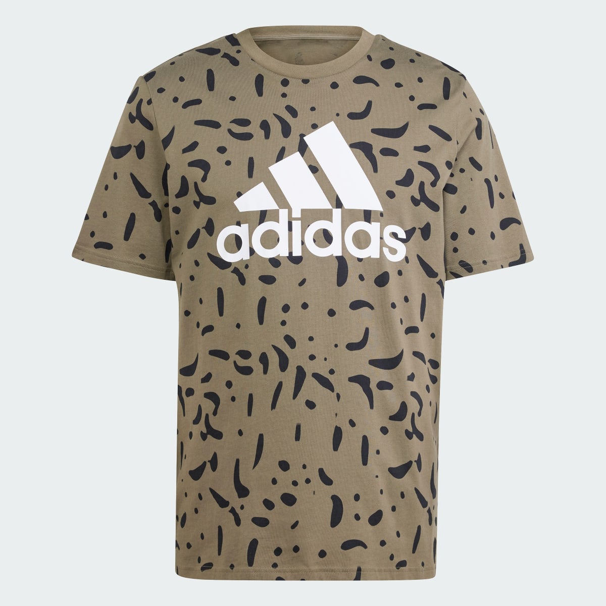 Adidas Playera Essentials Single Jersey Big Logo Allover Print. 5