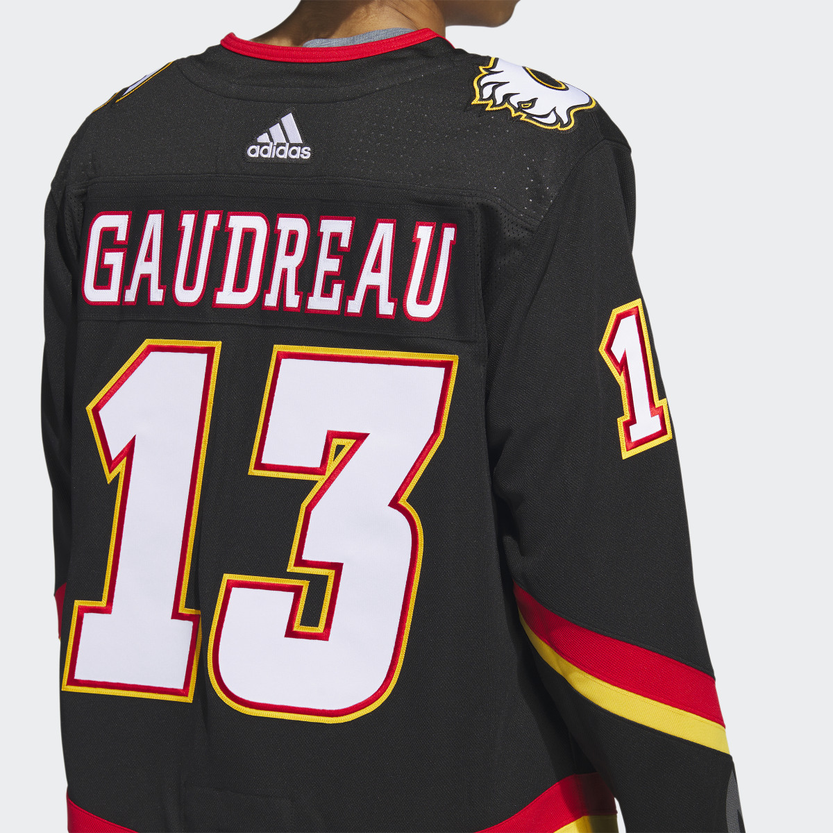 Adidas Flames Gaudreau Third Authentic Jersey. 8