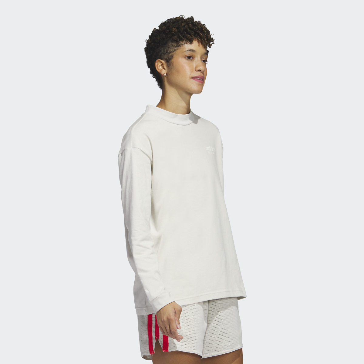 Adidas Select Mock Neck Long Sleeve Tee. 4