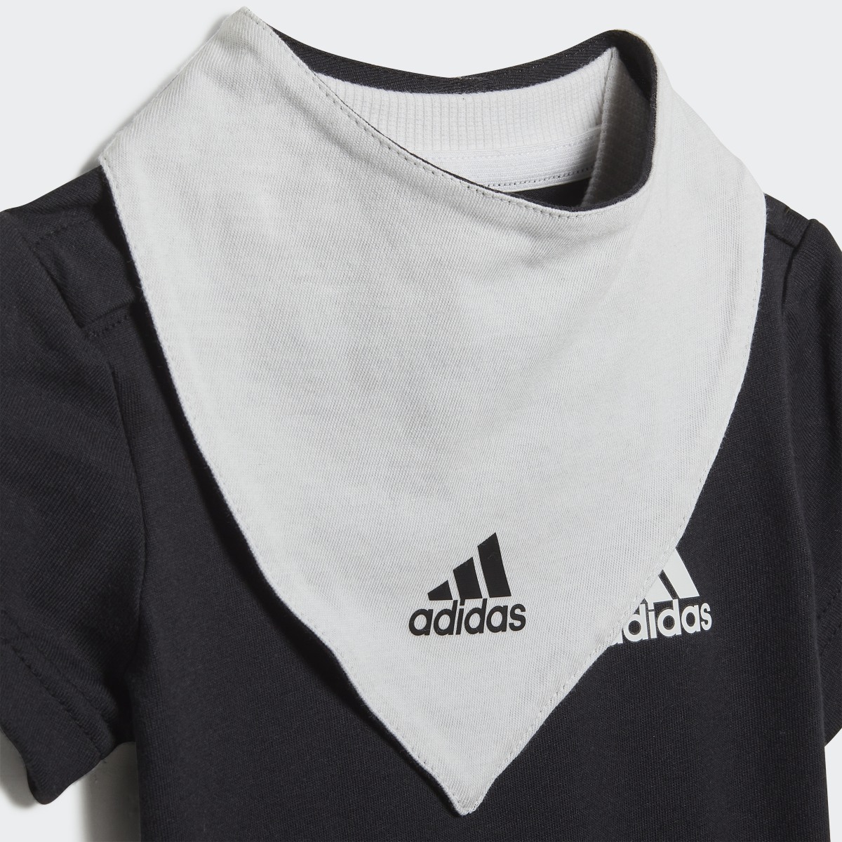 Adidas 3-Stripes Onesie with Bib. 4