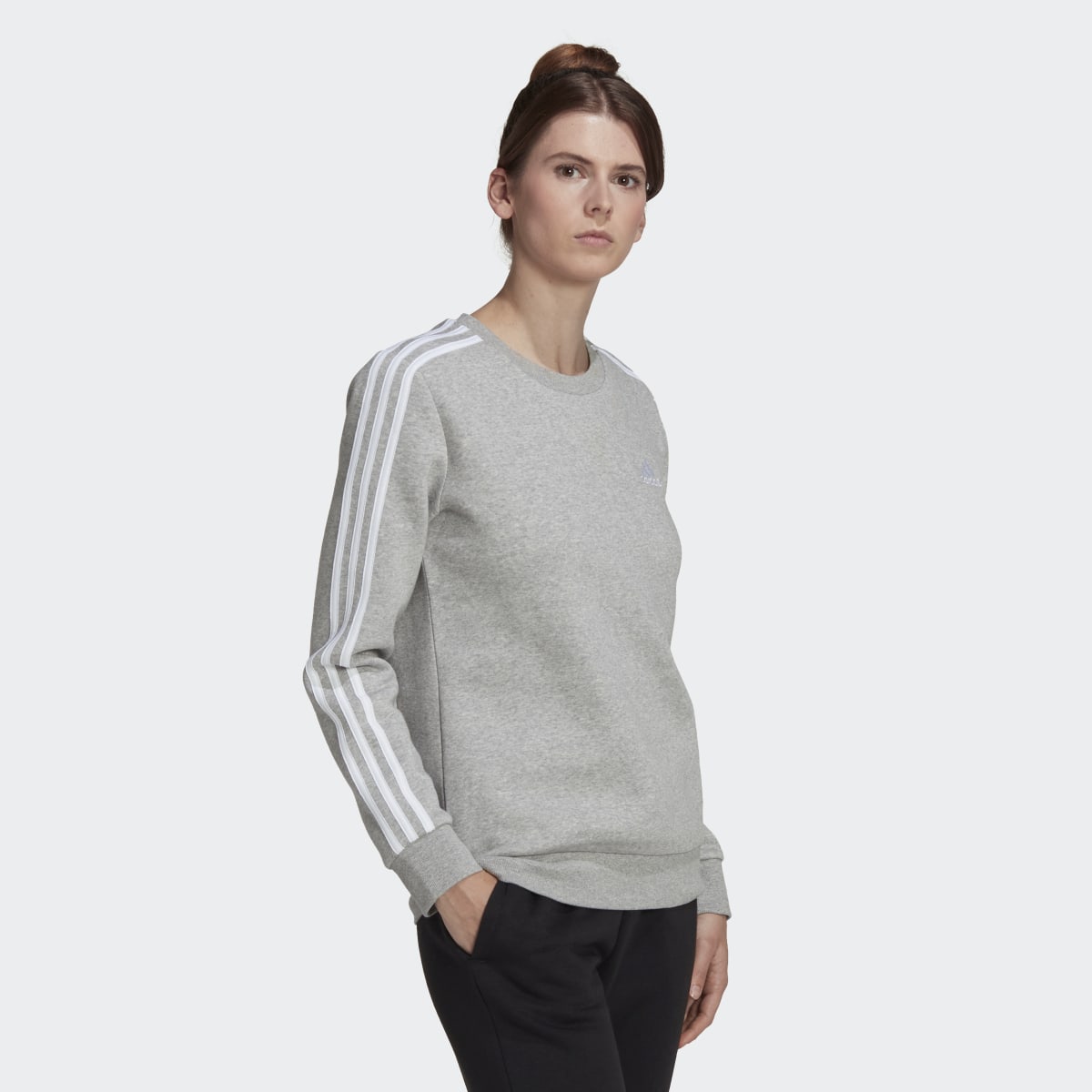 Adidas Essentials 3-Stripes Fleece Sweatshirt. 4