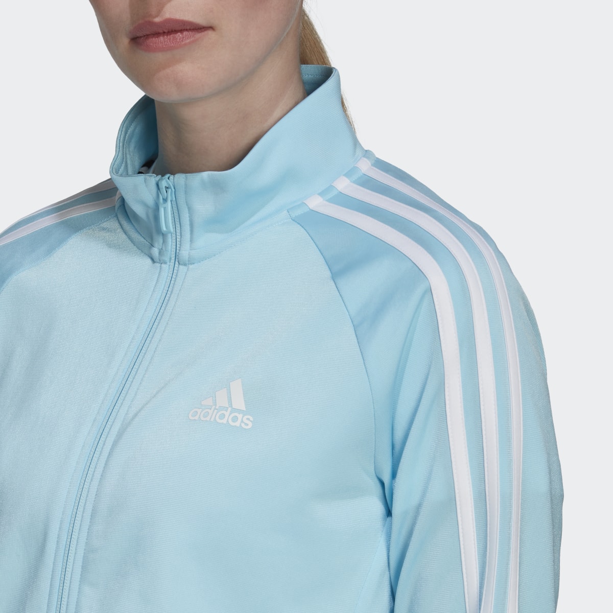 Adidas Primegreen Essentials Warm-Up Slim 3-Stripes Track Jacket. 6