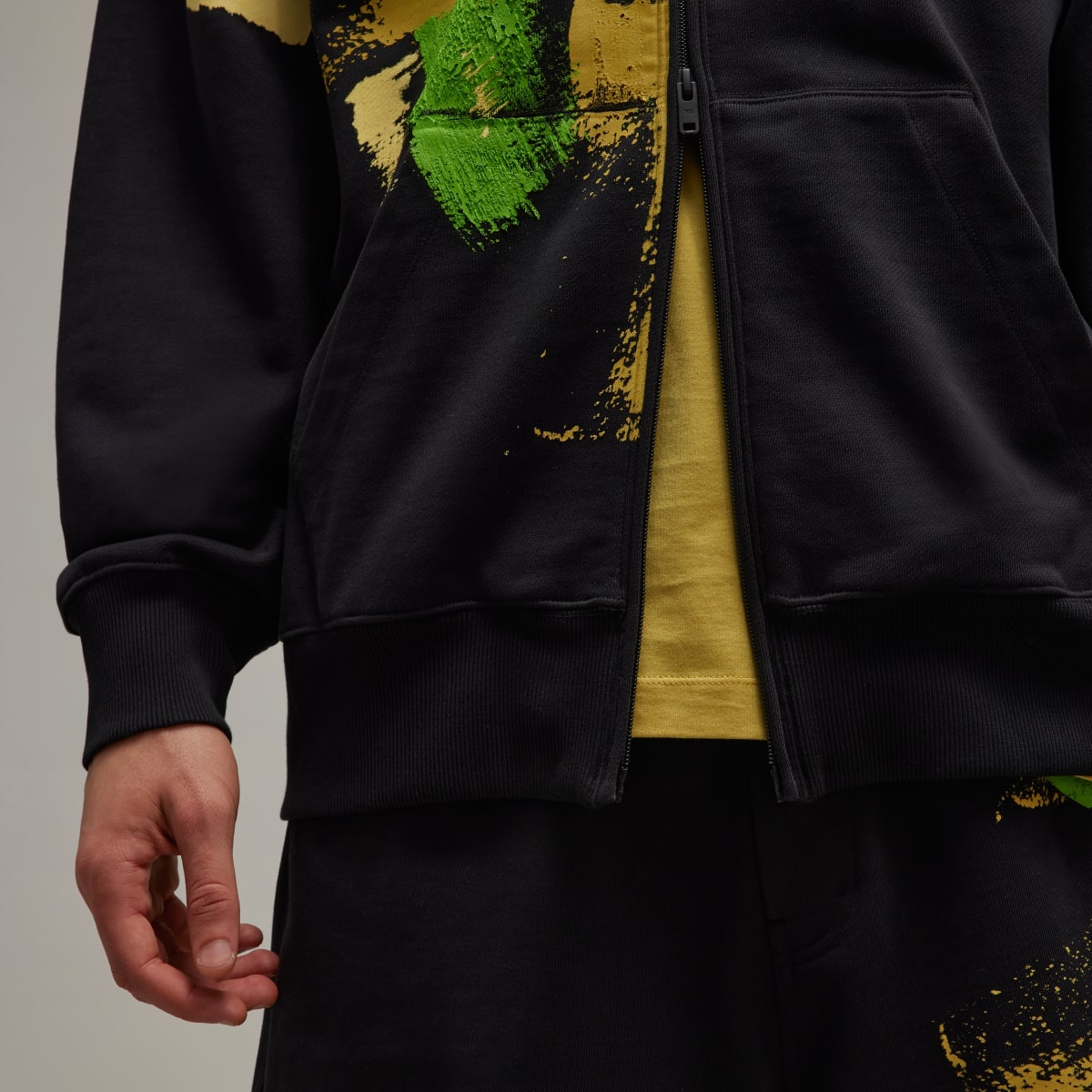 Adidas Y-3 Placed Graphic Full-Zip Hoodie. 6