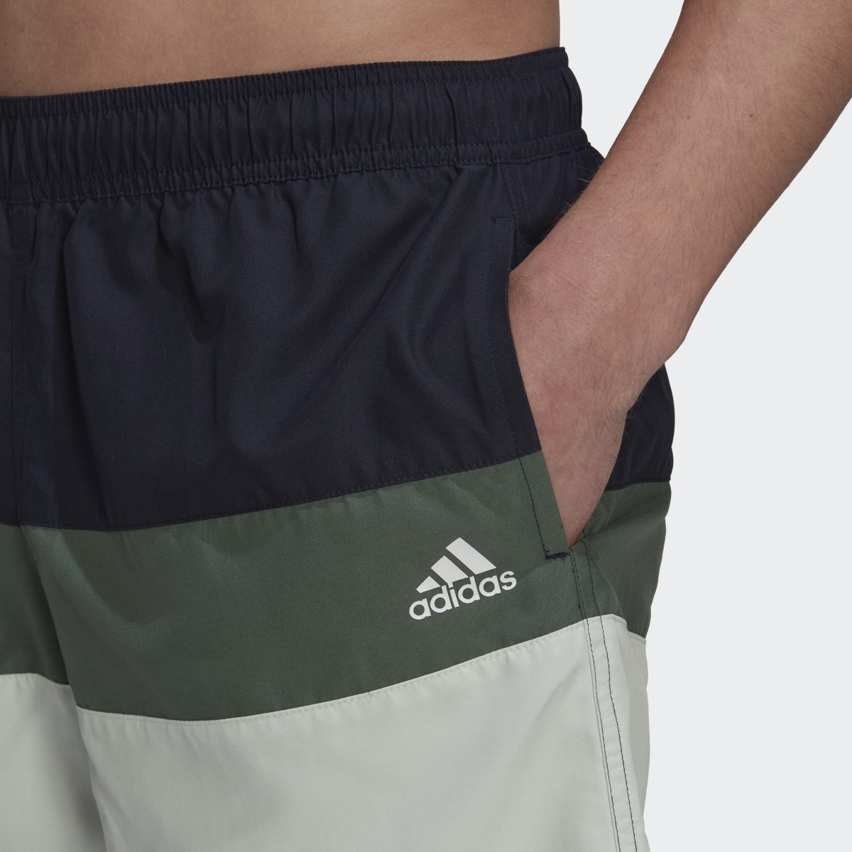 Adidas Short-Length Colorblock Swim Shorts. 5