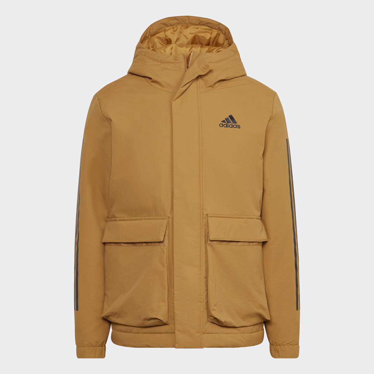 Adidas Chaqueta con capucha Utilitas 3 bandas (Género neutro). 5