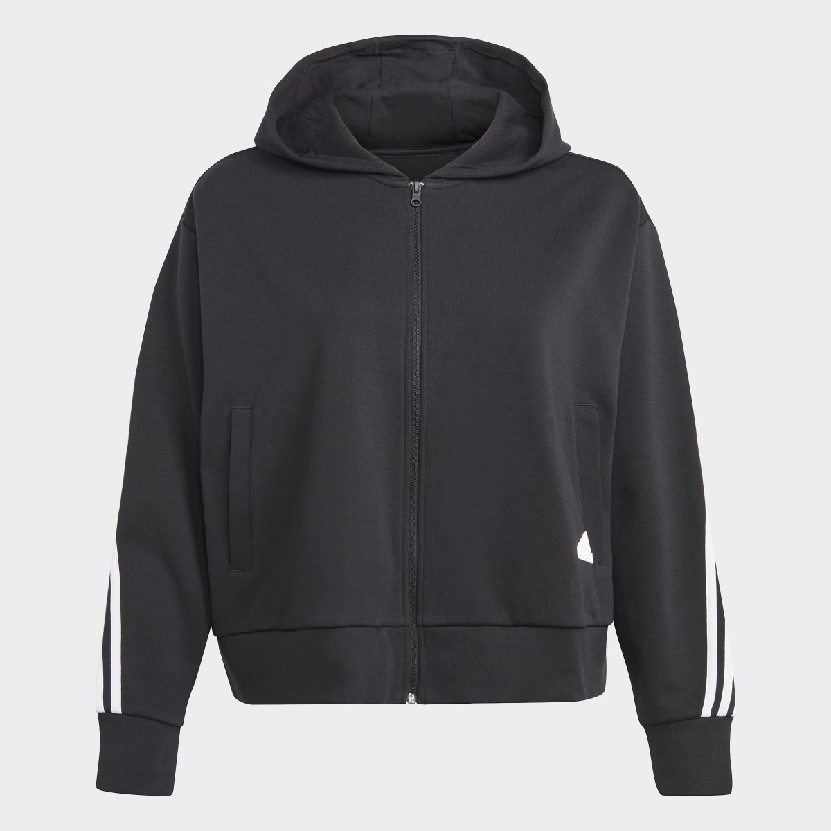 Adidas Future Icons 3-Stripes Full-Zip Hoodie (Plus Size). 5