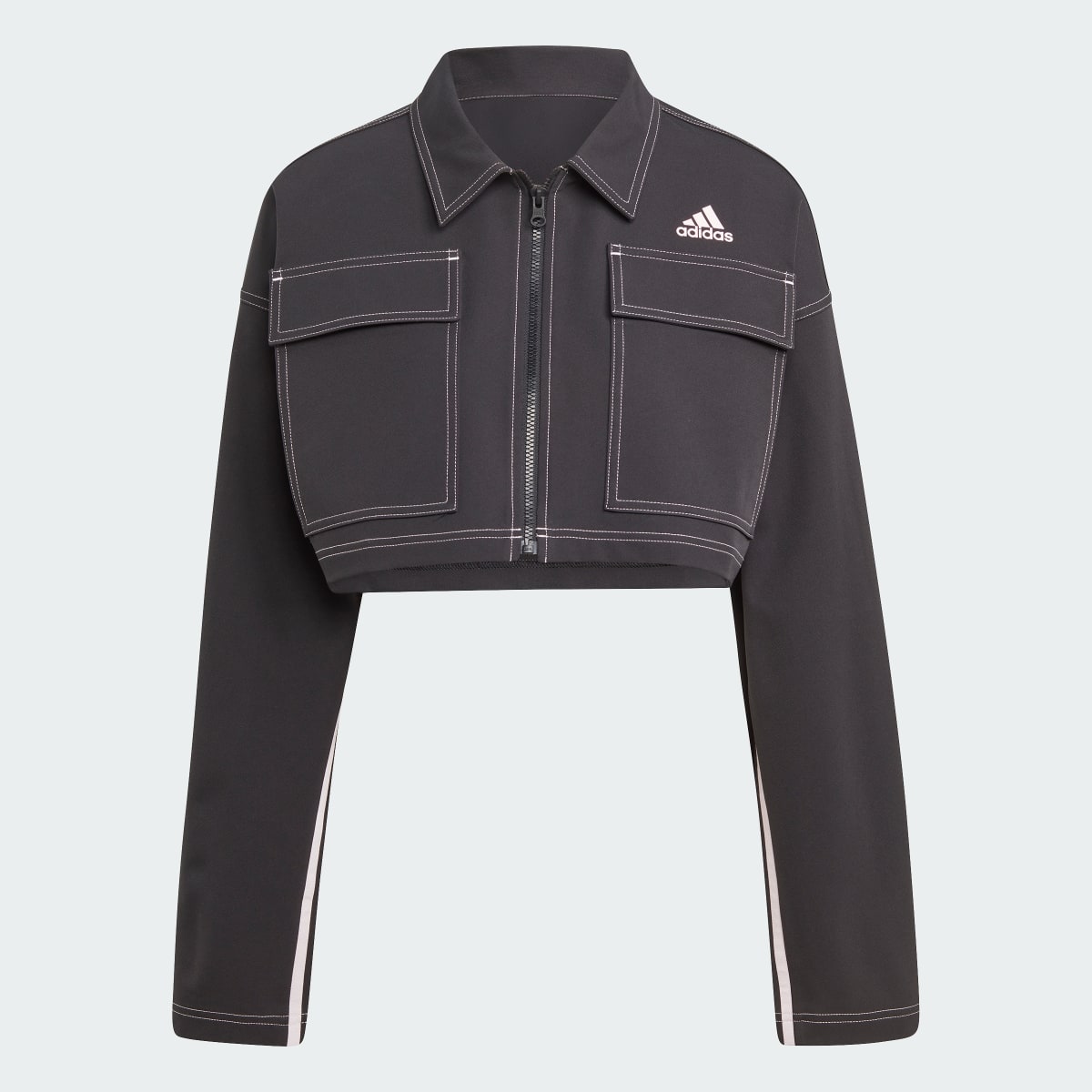 Adidas Dance 3-Stripes Crop Jacket. 4