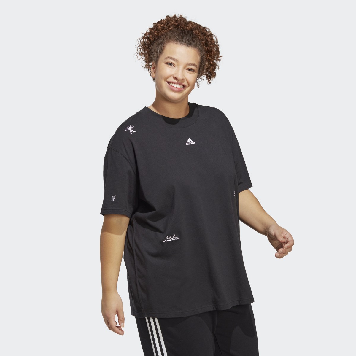 Adidas Boyfriend Tee with Healing Crystals Inspired Graphics (Plus Size). 4