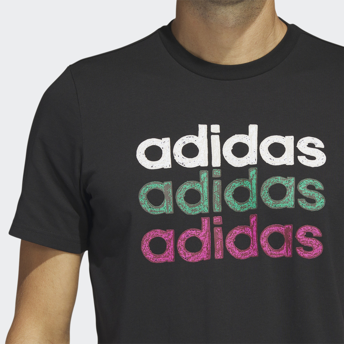 Adidas Multi Linear Sportswear Graphic Tee (Short Sleeve). 6