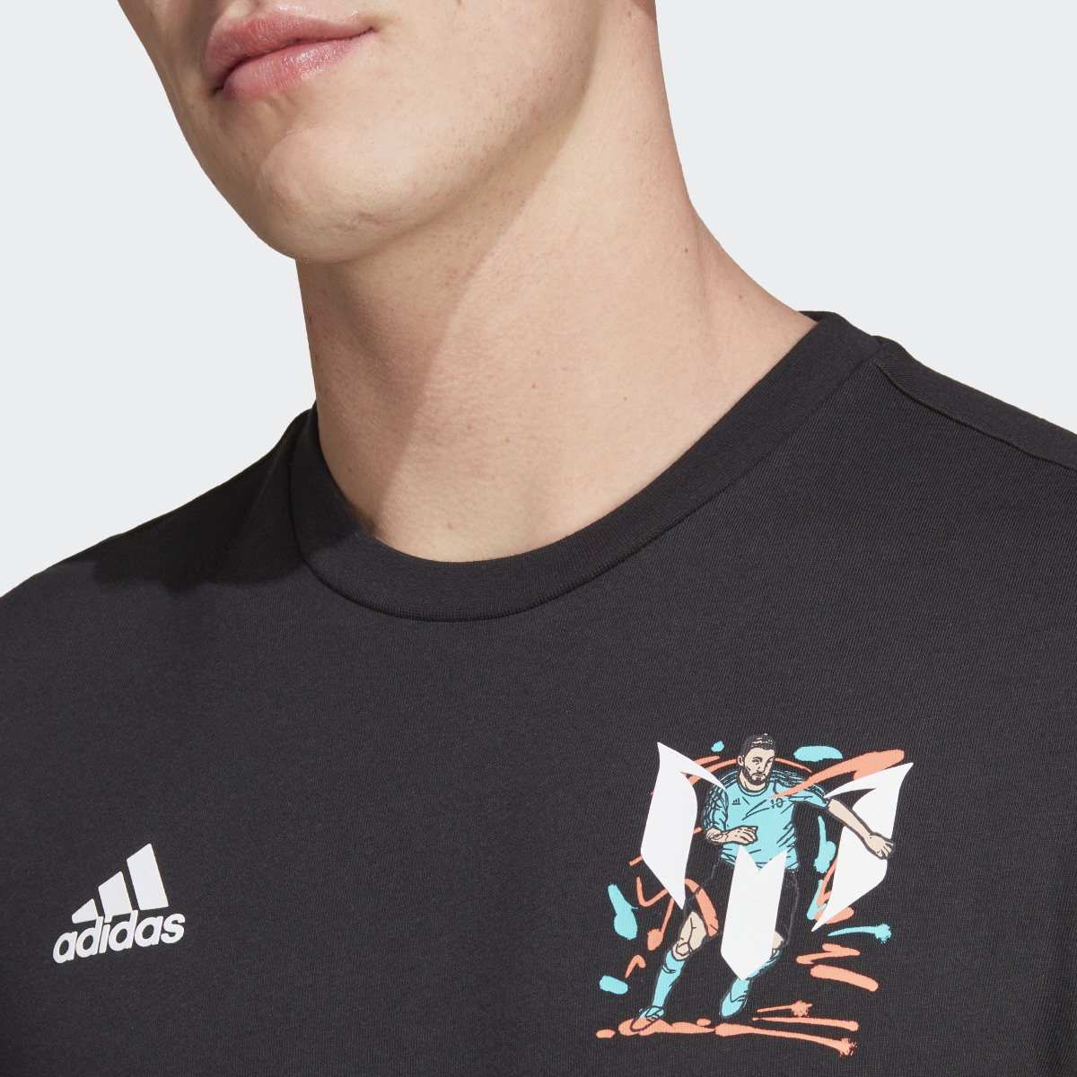 Adidas Messi Football Icon Graphic T-Shirt. 8