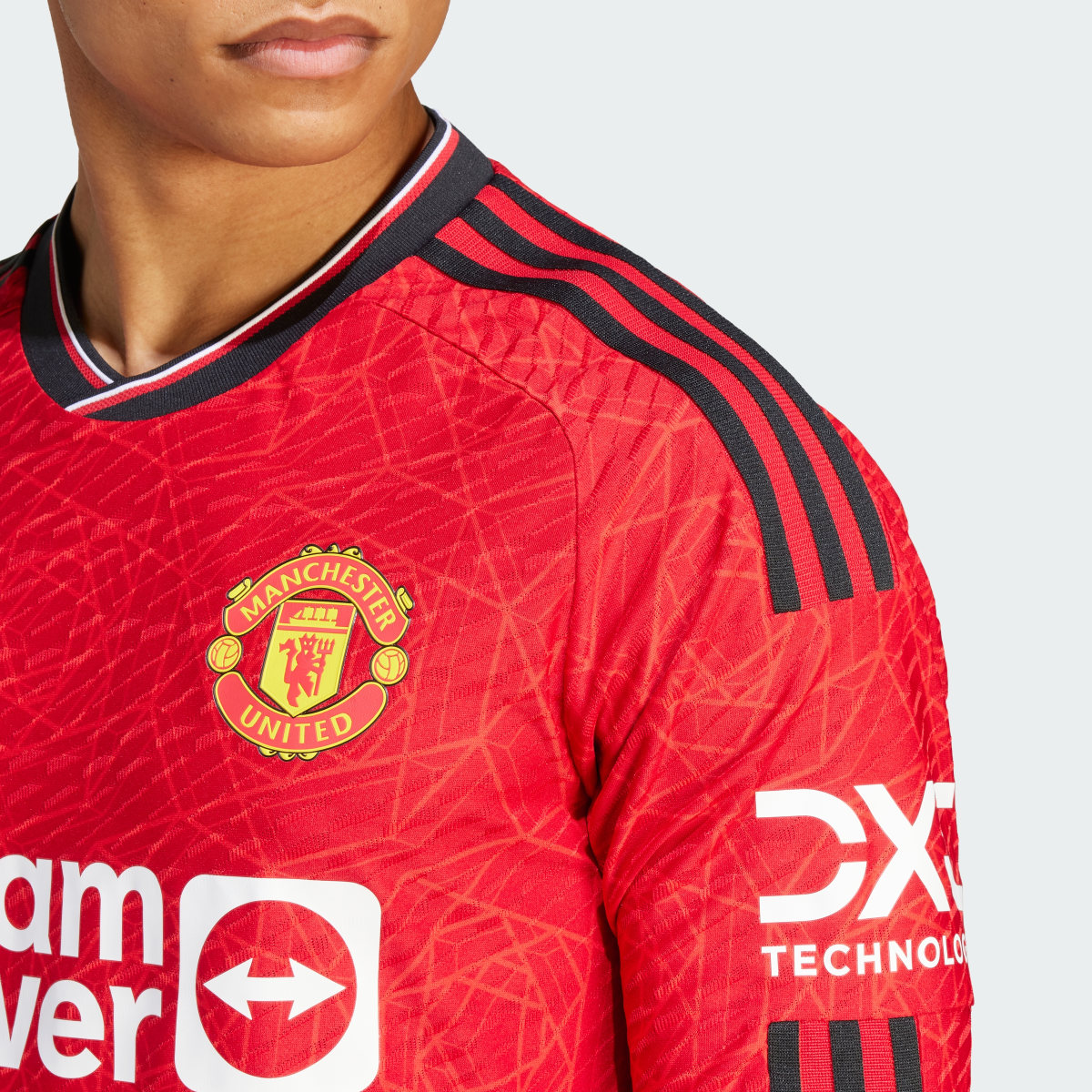 Adidas Camisola Principal Oficial de Manga Comprida 23/24 do Manchester United. 7