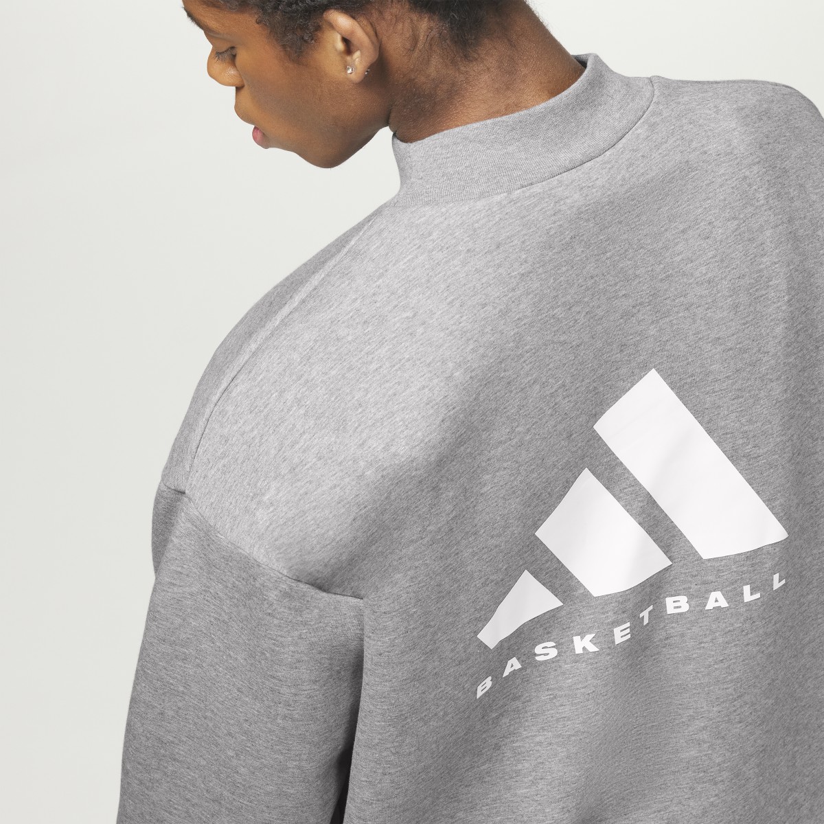 Adidas Felpa da basket Heather Crew. 7