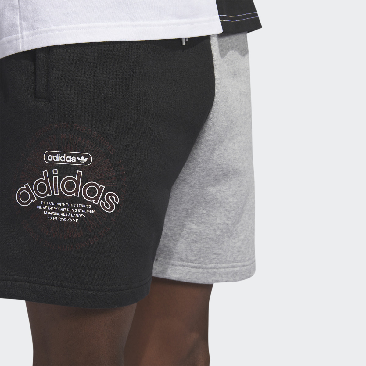 Adidas Blocked Fleece Shorts. 5