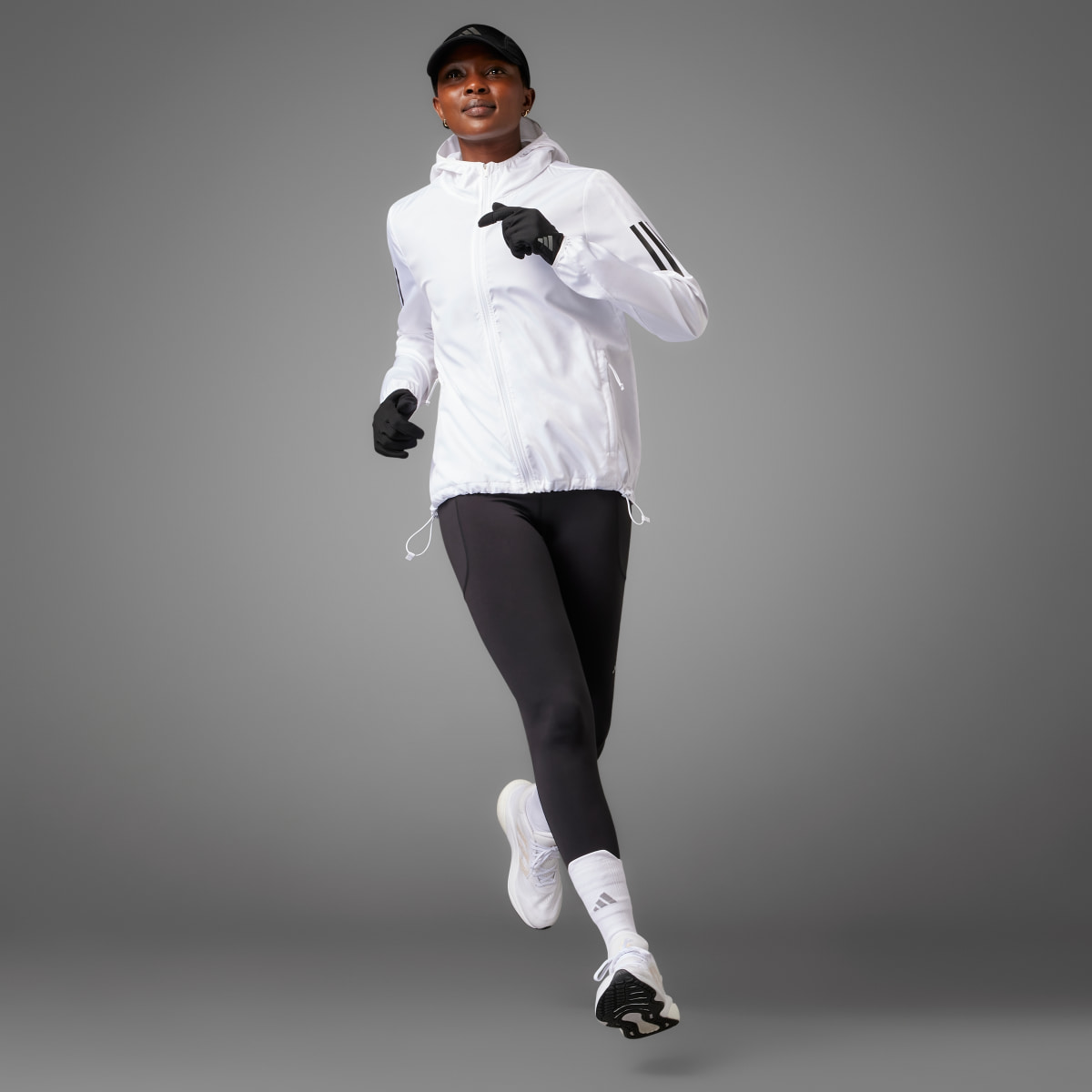 Adidas Rompevientos de Running con Gorro Own the Run. 4