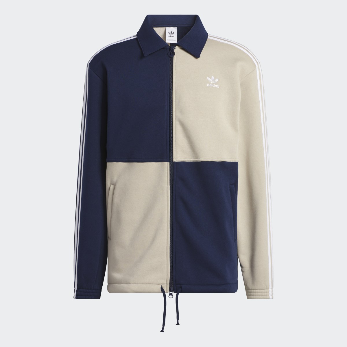 Adidas Blocked Fleece Coach Jacket. 5