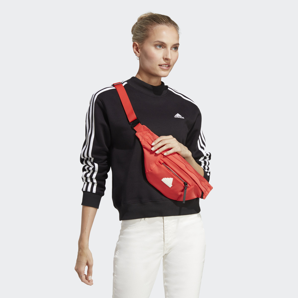 Adidas Essentials 3-Stripes Half Neck Fleece Sweatshirt. 4