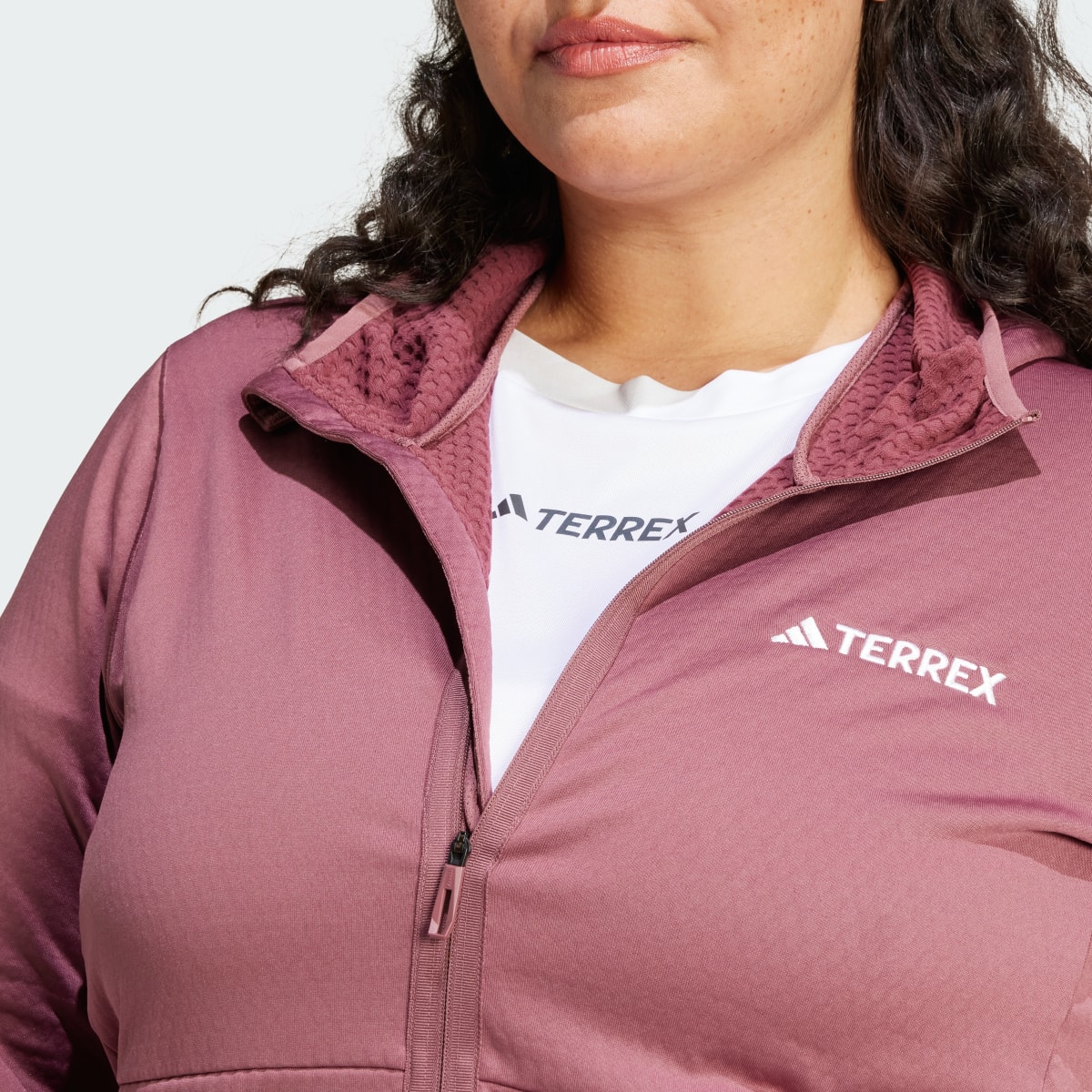 Adidas Terrex Xperior Light Fleece Hooded Jacket (Plus Size). 6